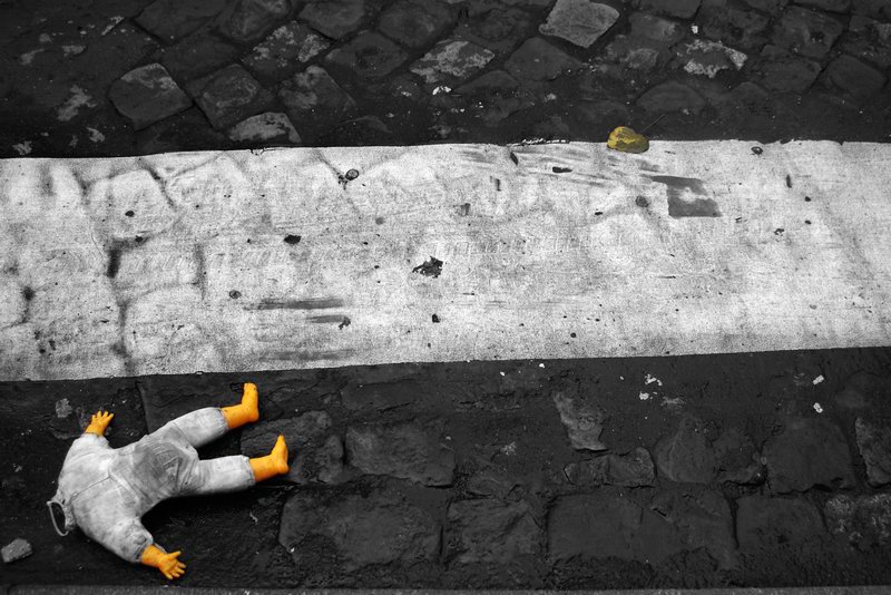 Lost Doll on Street in Paris